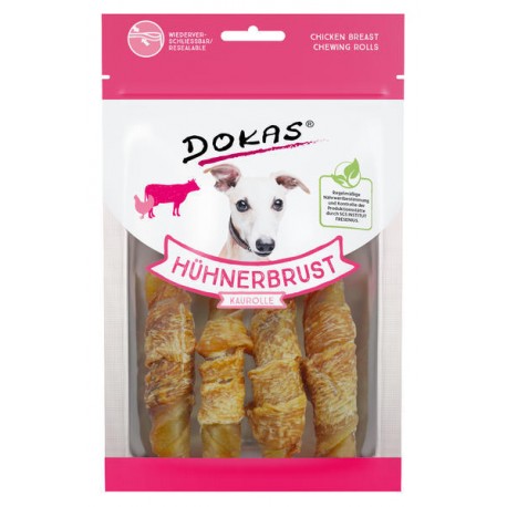 Dokas - Rolky z hovězí kůže obalené kuřecím 90 g